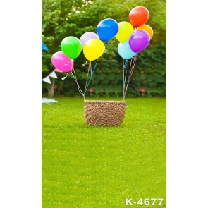 Balloon Basket Personalized Background Baby Photo Backdrops