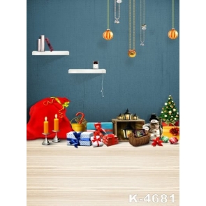 Christmas Atmosphere Wooden Floor Children's Photography Backdrops