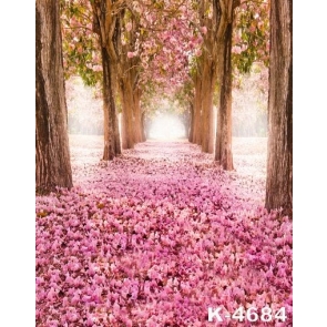 Romantic Pink Flower Petals on Ground Wedding Photography Background Props