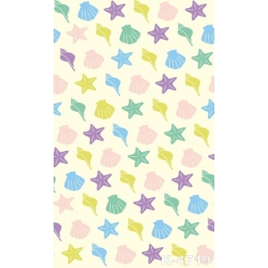 Colorful Conch Starfish Shell Vinyl Photo Backdrops Personalized Backdrop