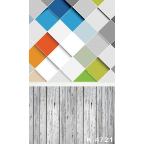 Multicolor Ceramic Tiles Plank Floor Personalized Vinyl Photography Backdrops