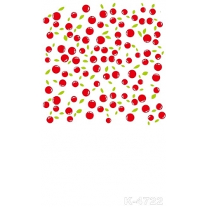 Red Cherry White Studio Personalized Background Vinyl Photography Backdrops