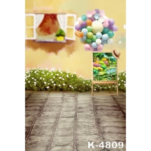 Balloon Oil Painting Combination Baby Photo Backdrops