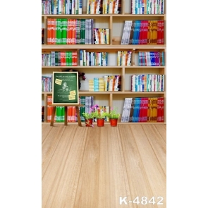  Attractive Fashion Bookcase Wooden Floor Baby Backdrop 