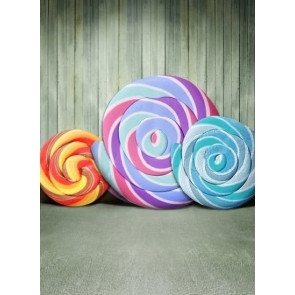 Huge Lollipop Wooden Wall Backdrop Baby Photo Backdrops