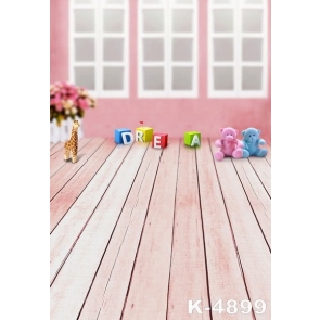  Toy Bear Wooden Floor Photography Props Baby Backdrops