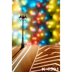 Splendid Lighting Street Lamp Scenic Backdrops Vinyl Photography Backdrops