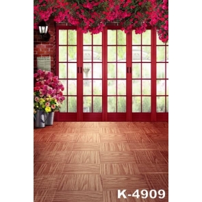 Affordable Indoor Red Flowers down from Ceiling Wedding photography backdrops