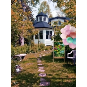 Road to House in the Woods Scenic Backdrops Vinyl Photography Backdrops