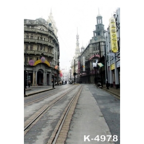 Old Shanghai Street Building Vinyl Photography Backdrops