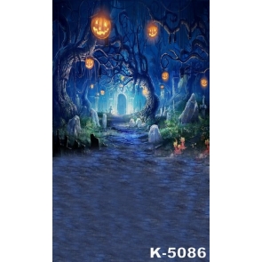  Tree Vine Pumpkin Halloween Children's Photography Backdrops