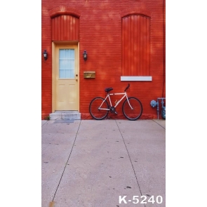Red Brick House Building Vinyl Studio Photography Backdrops