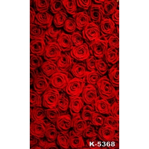 Red Roses Flowers Wall Background Drops for Photography