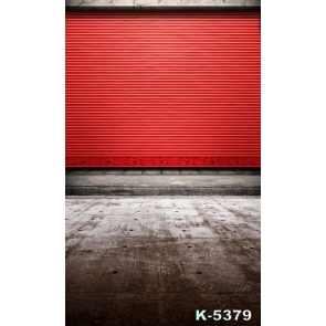 Red Telescopic Iron Door Photography Background Stage Backdrop