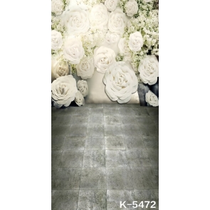 Romantic Large White Flowers Wedding Photography Backdrops