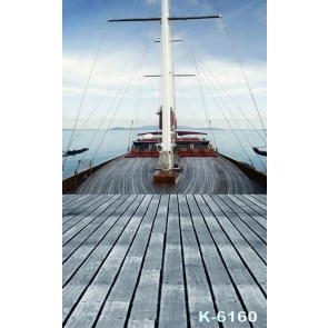 Scenic Wooden Ship Deck Background Drops for Photography