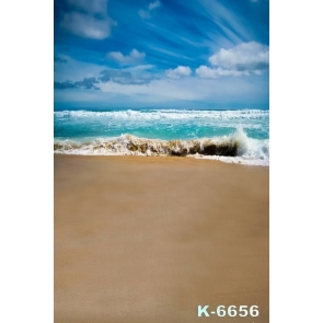 Scenic Sea Waves Beach Background Drops for Photography