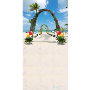 Summer Green Beach Wedding Photography Background Props