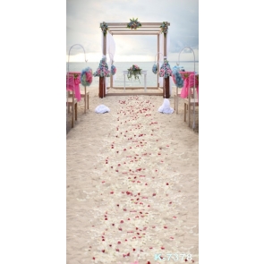 Romantic Seaside Beach Wedding Scenic Photo Drop Background