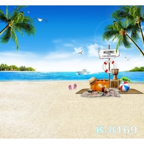 Summer Vacation Seaside Beach Photo Prop Background