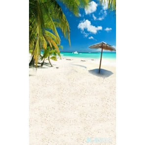 Summer Vacation Seaside Coconut Tree Beach Picture Backdrop 