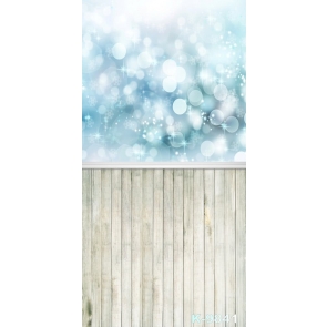 Wooden Floor Bubble Snowflake Combination Vinyl Photography Backdrops