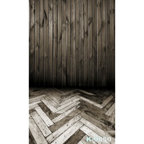  Wavy Shape Wooden Floor Vertical Wall Vinyl Photography Custom Backdrops