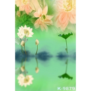Beautiful Lotus Flowers Scenic Photography Studio Background