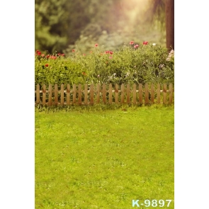 Spring Green Grassland Flower Nursery Scenic Backdrops for Pictures