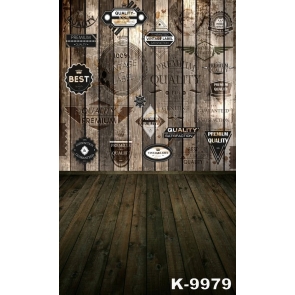 Various Tags Wooden Floor Wall Photography Background Stage Backdrop