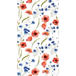 Red Blue Flowers White Background Photography Studio Vinyl Backdrops