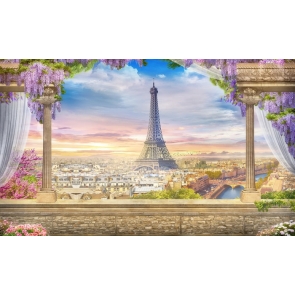 Paris Eiffel Tower Wedding Backdrop Studio Photography Background Prop