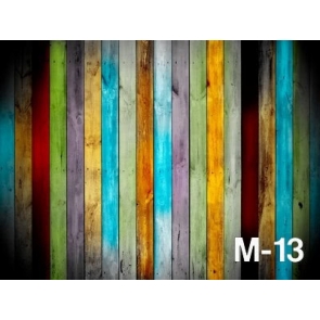 Attractive Multicolored Vinyl Wooden Photo Backdrops Baby Photography Background