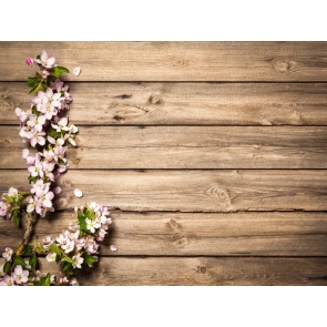 Rustic Wood Floral Backdrop Birthday Party Baby Shower Photography Background