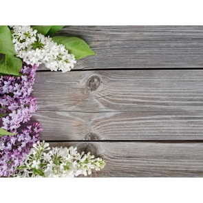 Photography Background Rustic Wood Plank Backdrop With Flowers 