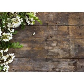 Photography Background Rustic Faux Dark Texture Wood Flowers Backdrop