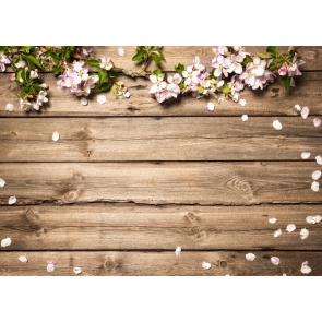 Wood Flowers Wedding Backdrop Bridal Baby Shower Photography Background