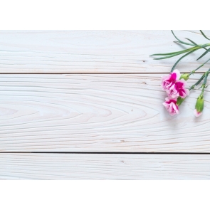 Horizontal Texture Wood Drop Studios Backdrops with Flowers