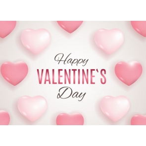 Happly Valentine's Day Backdrop Sweetheart Pink Balloon Background 