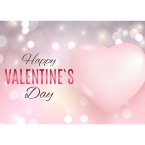 Pink Heart Shape Happly Valentine's Day Backdrop Photography Background