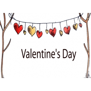 Lovely Sweetheart Heart Shape Banner Valentine's Day Backdrop