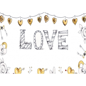 Lovely Sweetheart Heart Shape Banner Love Background Valentine's Day Backdrop