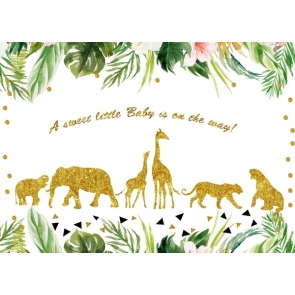 Baby Shower Safari Backdrop Party Theme Background