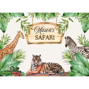 African Safari Theme Baby Shower Backdrop Party Background