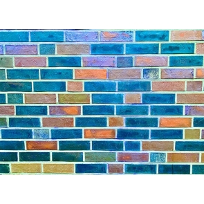 Retro Colorful Brick Wall Background Studio Photography Backdrop