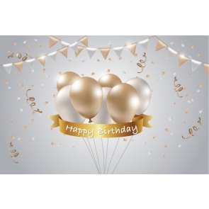 Rose Gold Banner Balloon Happy Birthday Backdrop Party Photography Background