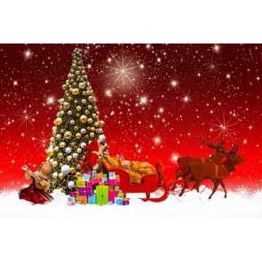 David's Deer Carrying Gifts Christmas Tree Photo Prop Background