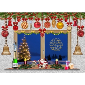 Merry Christmas Wall Background Christmas Party Backdrop