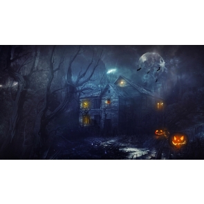 Pumpkin Bat Theme Outdoor Halloween Background Decorations Party Backdrop