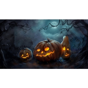 Spooky Pumpkin Theme Halloween Background Party Backdrop Decorations